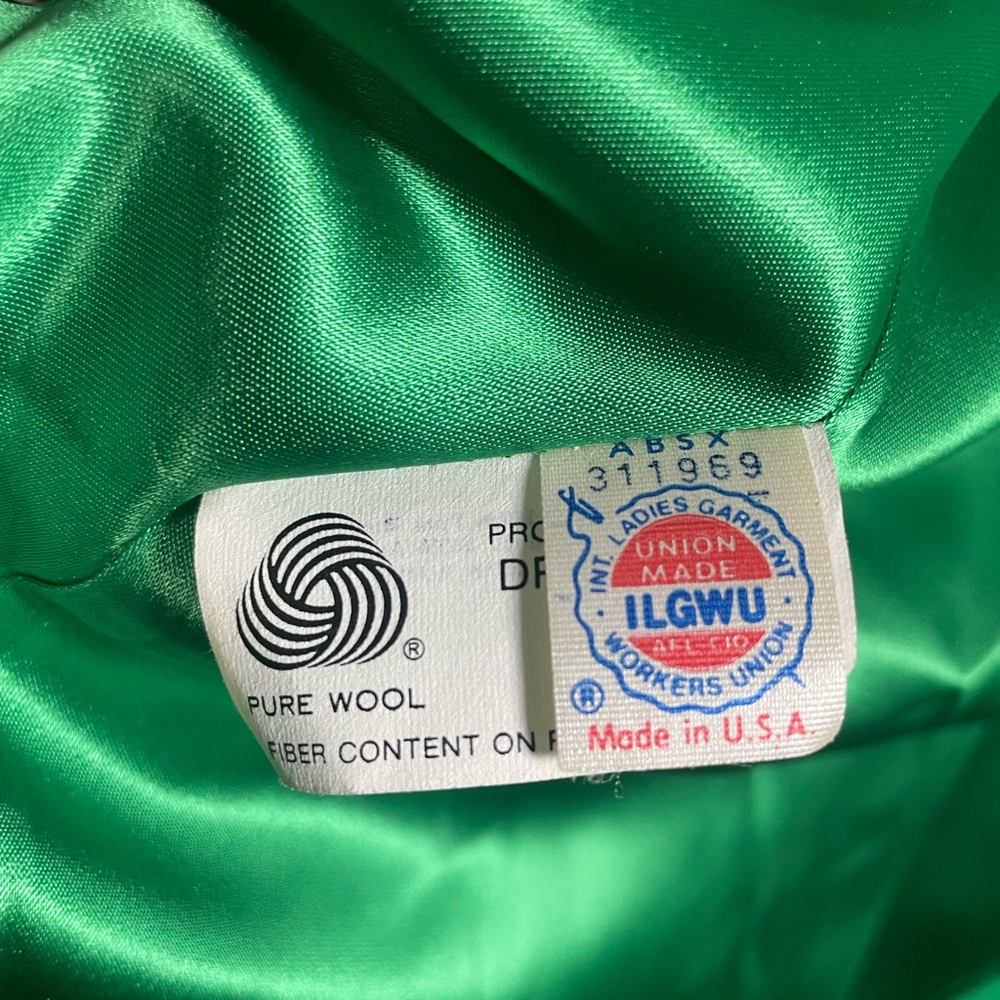Vintage Mackintosh Authentic Peacoat – Kelly Green 100% Wool – Made in USA - Picture 10 of 12